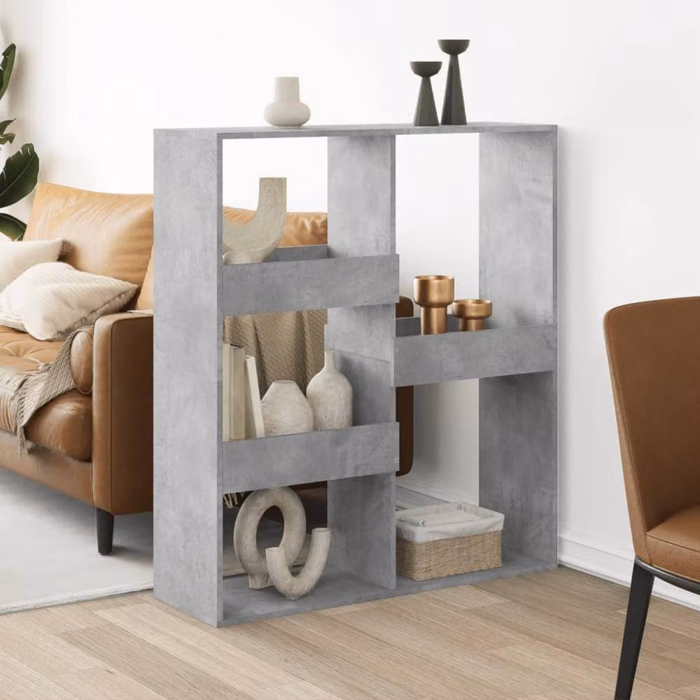 Berkfield Home Room Divider in Concrete Grey, W/D/H: 100 x 33 x 115 cm – 2