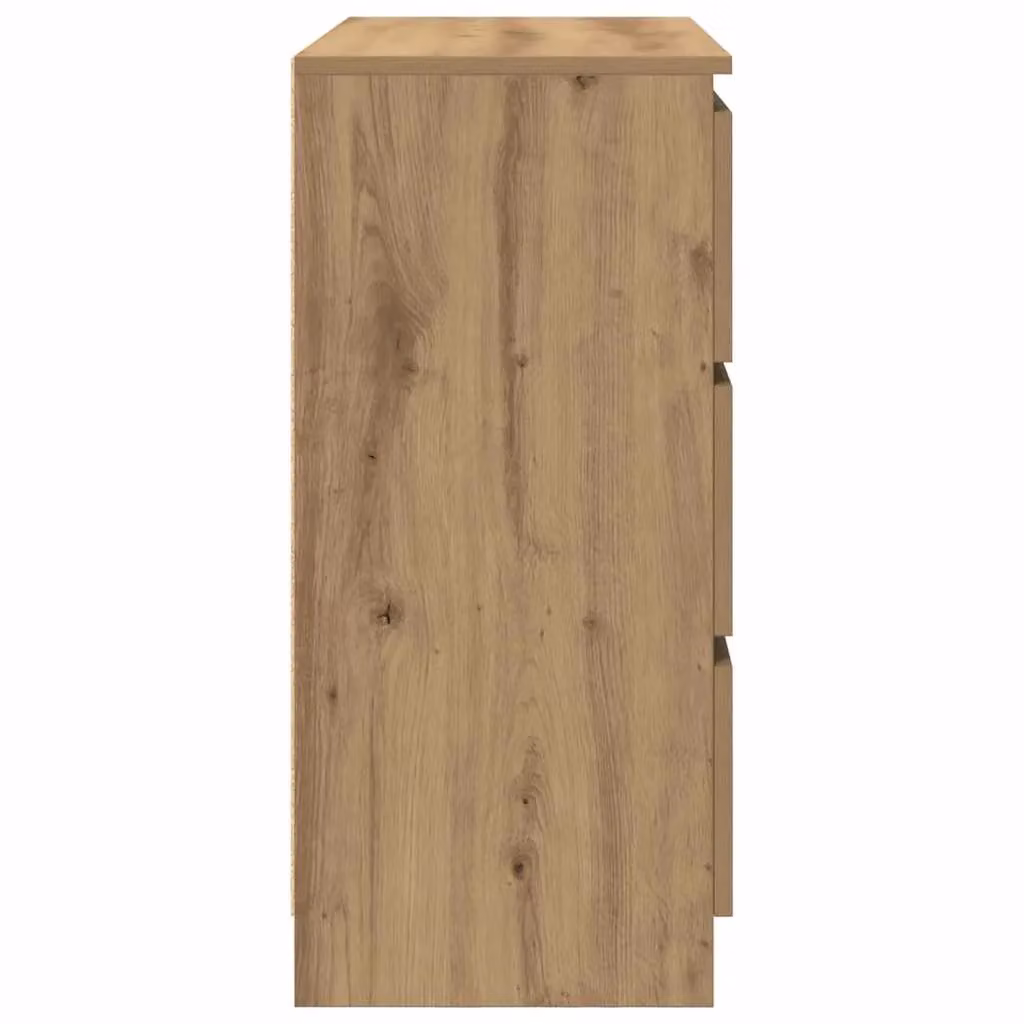 Berkfield Home Artisan Oak Sideboard in Brown, W/D/H: 80 x 35 x 76 cm – 3
