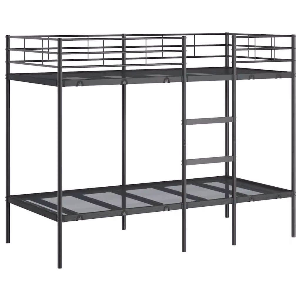 Berkfield Home Metal Bunk Bed in Black, W/D/H: 90 x 200 cm – 2
