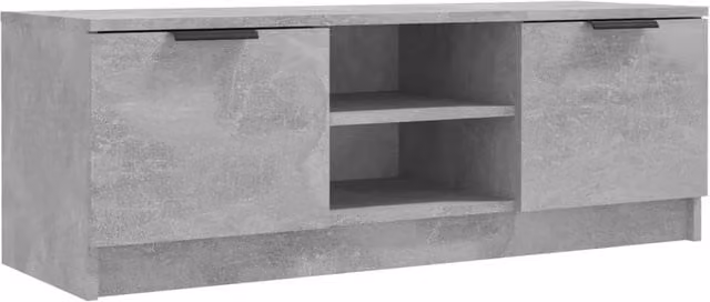 Berkfield Home Modern TV Cabinet in Concrete Grey, W/D/H: 102 x 35 x 36.5 cm