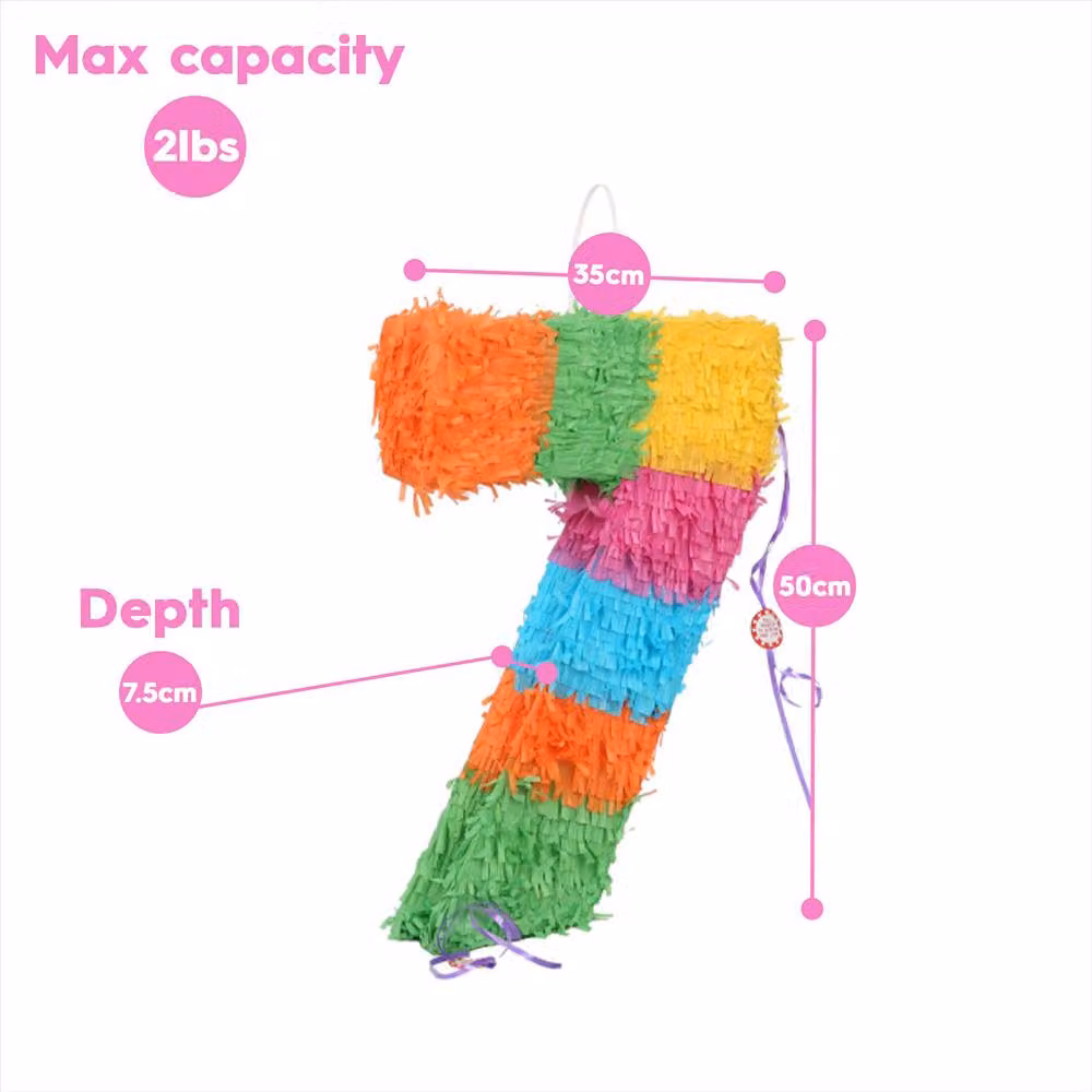 Fax Potato Multicolour Rainbow Pinata Set with Stick and Blindfold for Birthday or Anniversary Parties – 5