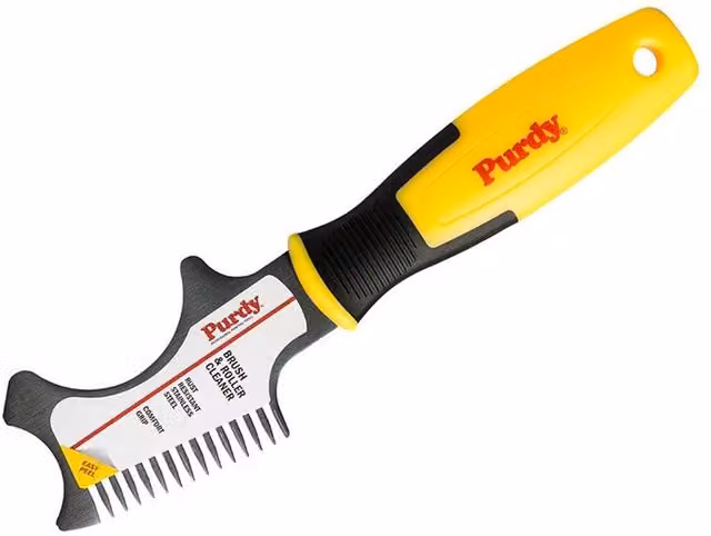 Purdy Brush and Roller Cleaning Tool with Non-Slip Grip and Steel Construction in Yellow and Multicolour