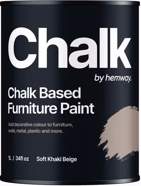Hemway Chalk Based Furniture Paint in Matt Soft Khaki Beige, 1L