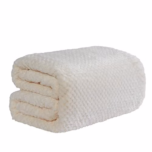 Dreamscene Cream Waffle Honeycomb Mink Throw, W/D/H: 150 x 200 cm – 1