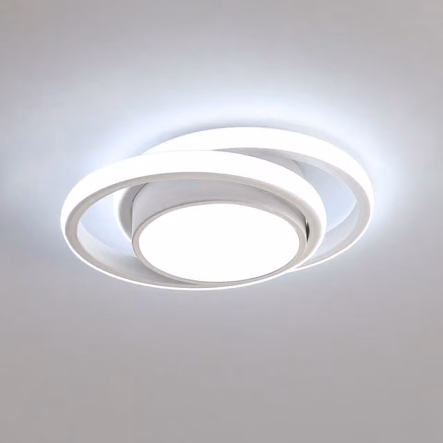 GOECO Round LED Ceiling Light, 32 W, White