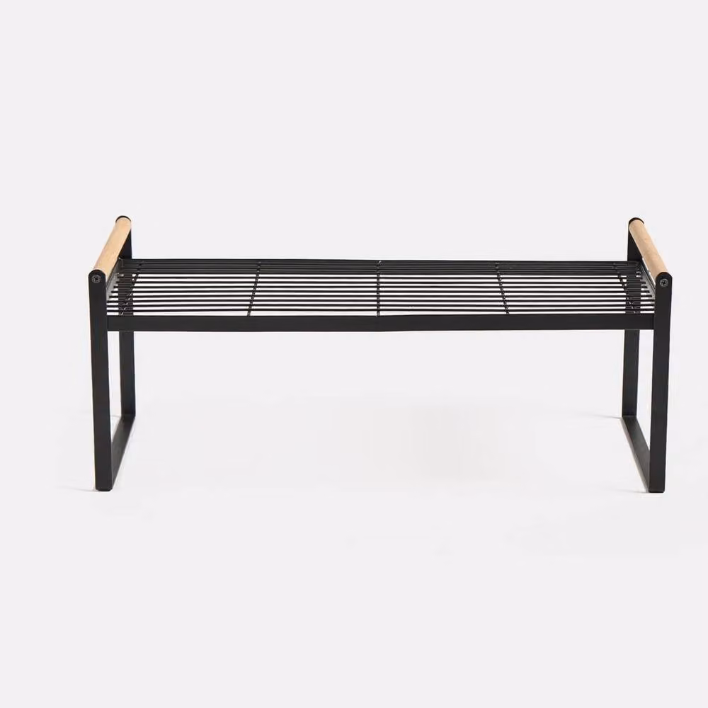 EONLION Black Metal Kitchen Shelf Organiser Countertop Storage, Width: 100 cm – 3