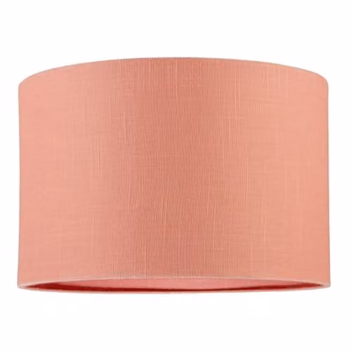 Happy Homewares Peach Palazzo Textured Linen Fabric Circular Lamp Shade, Diameter: 30 cm, Height: 20 cm – 1
