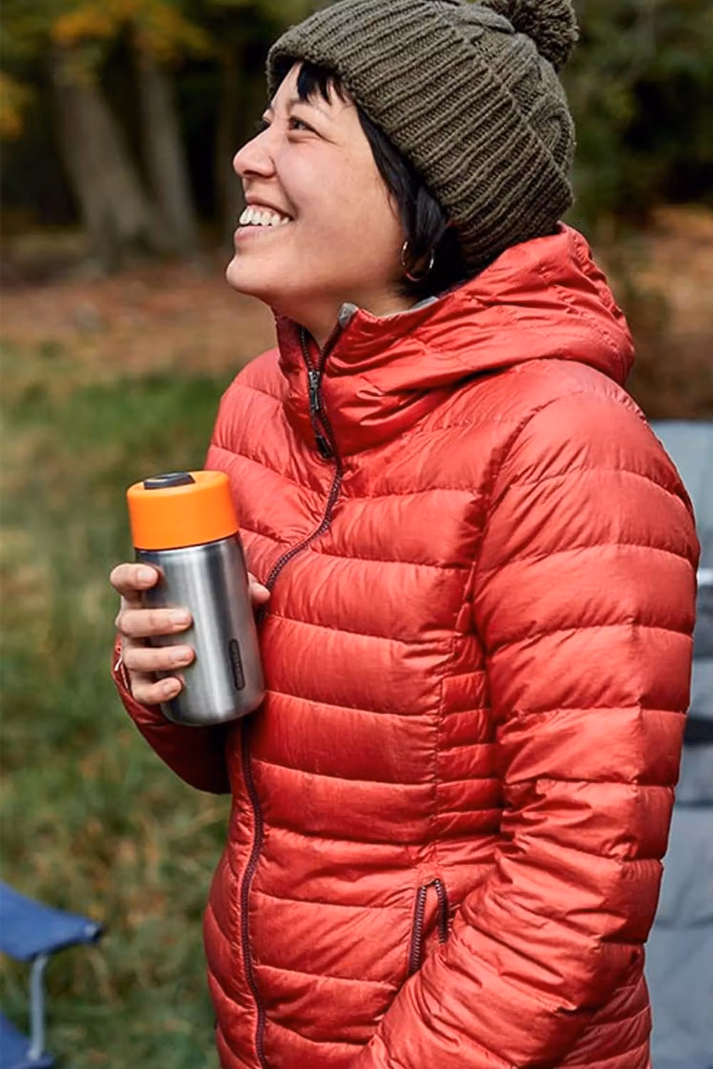 Black + Blum Set of 2 Stainless Steel Insulated Double Walled Travel Mugs with Lids, 340ml, Orange and Blue – 4