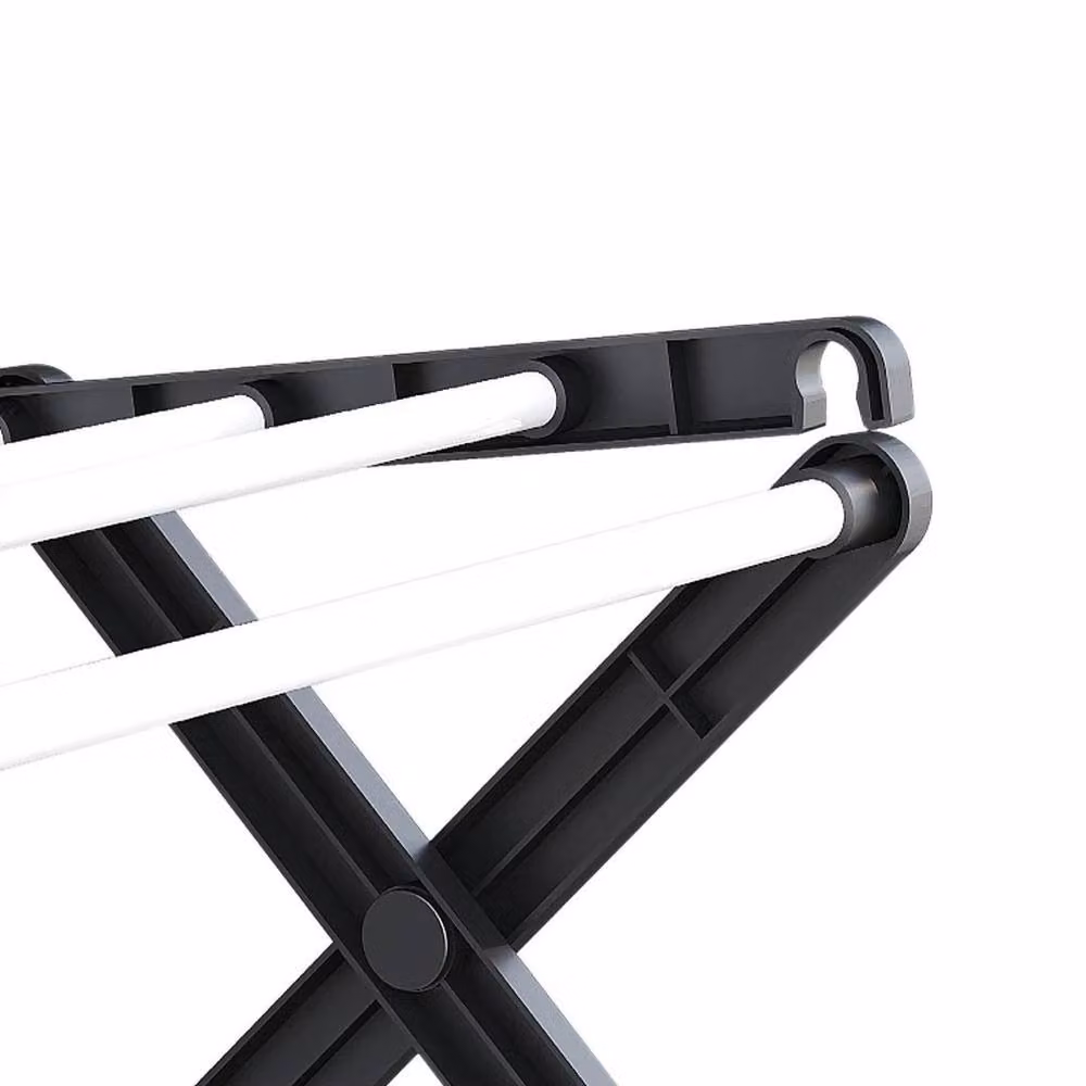 EONLION 3 Tier Folding Metal Shoe Rack in Black, Width: 50 cm – 4