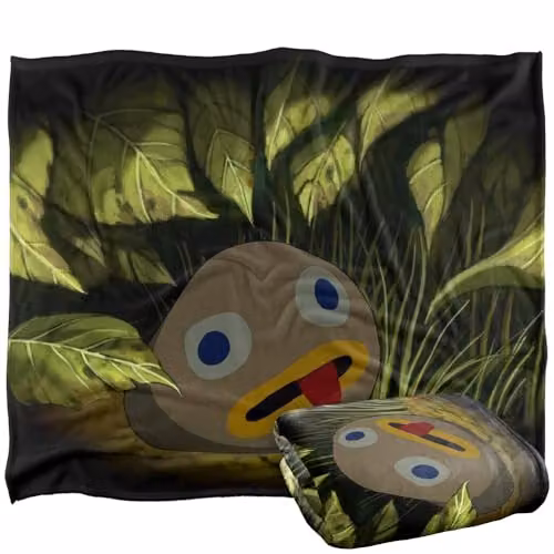 LOGOVISION Over The Garden Wall Rock Fact Super Soft Microfibre Throw Blanket, White and Multicolour, W/D/H: 152 x 127 cm – 1