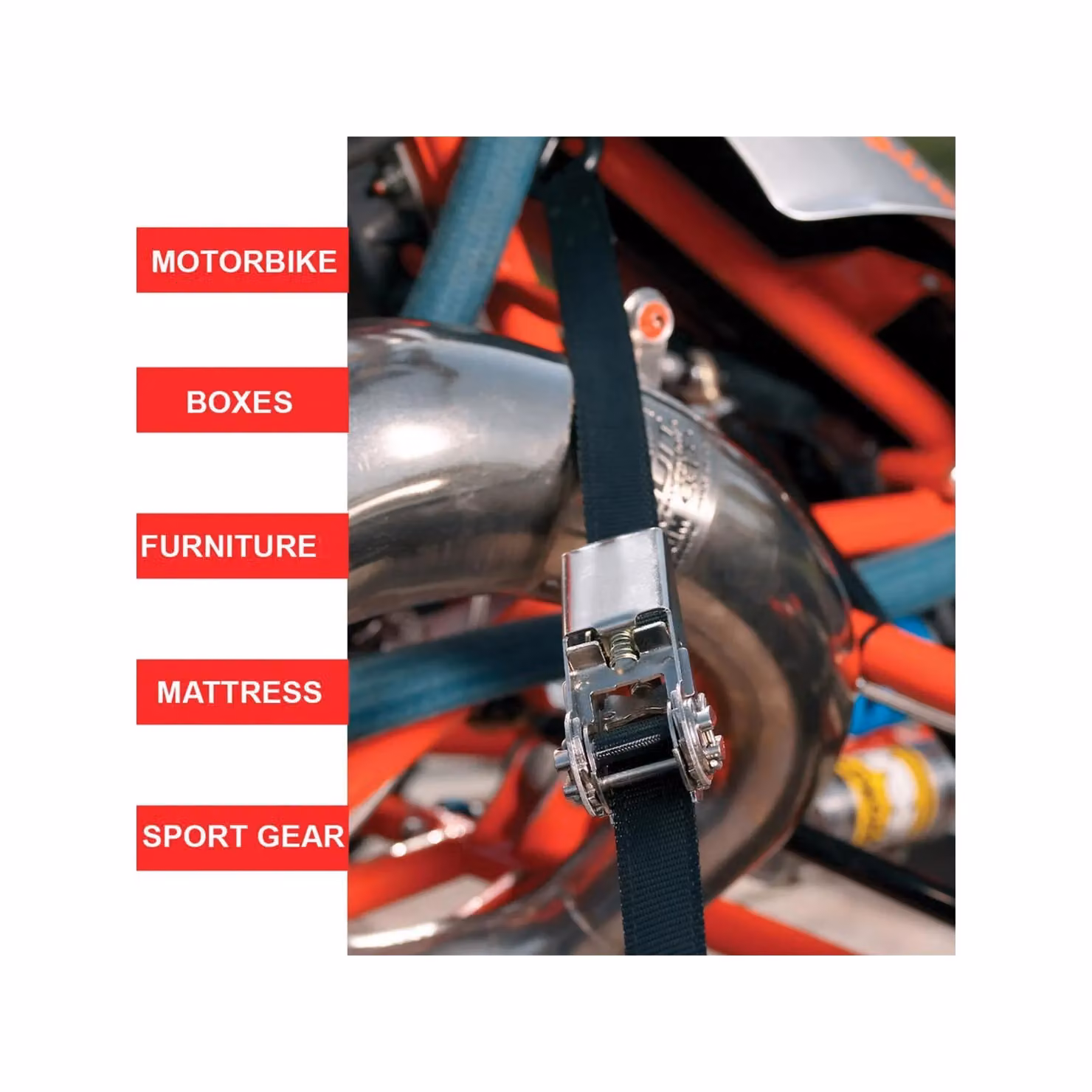 Master Lock Endless Ratchet Tie-down, 5m, Multicolour/Silver – 3