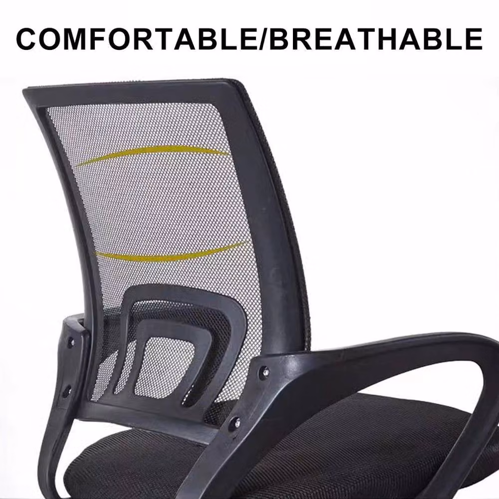 FORGEVIO Black Ergonomic Mesh Office Chair with Armrests – 3
