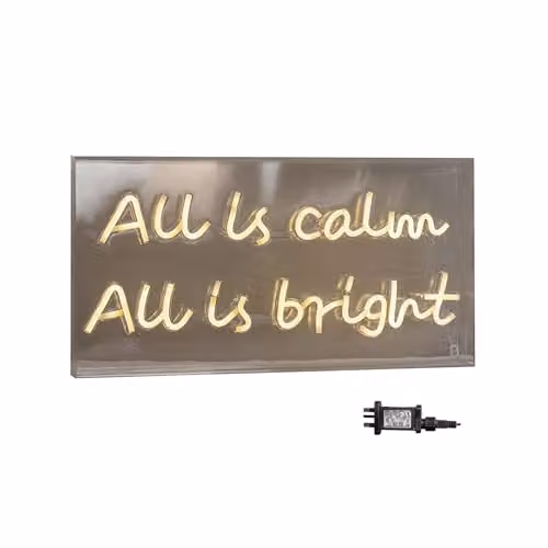 Samuel Alexander All is Calm Neon Flex Christmas Sign in Warm White, 43 cm – 3