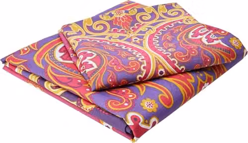 Rapport Home Asha Red Mandala Polycotton Duvet Cover Set with Pillowcase, W/D/H: 135 x 200 cm and 50 x 75 cm