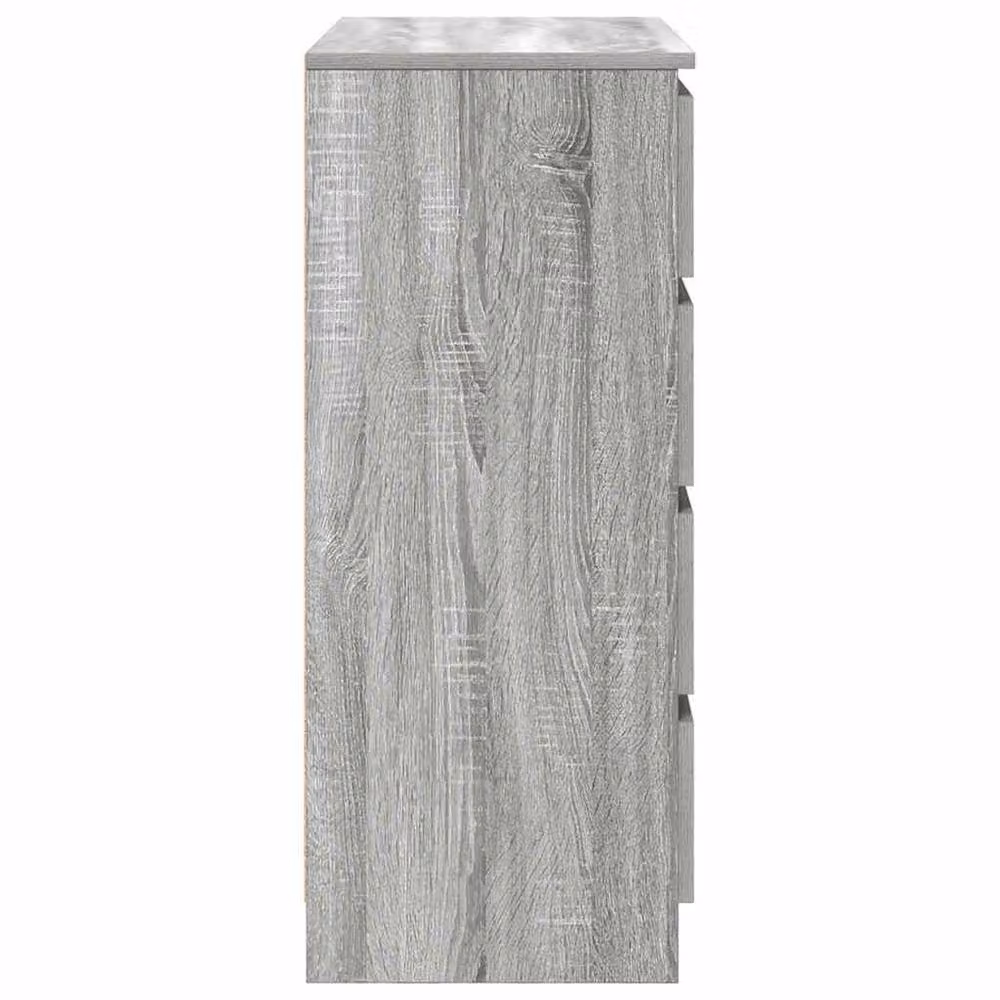 Berkfield Home Modern Sideboard with Drawers in Grey Sonoma, W/D/H: 71 x 35 x 84 cm – 2