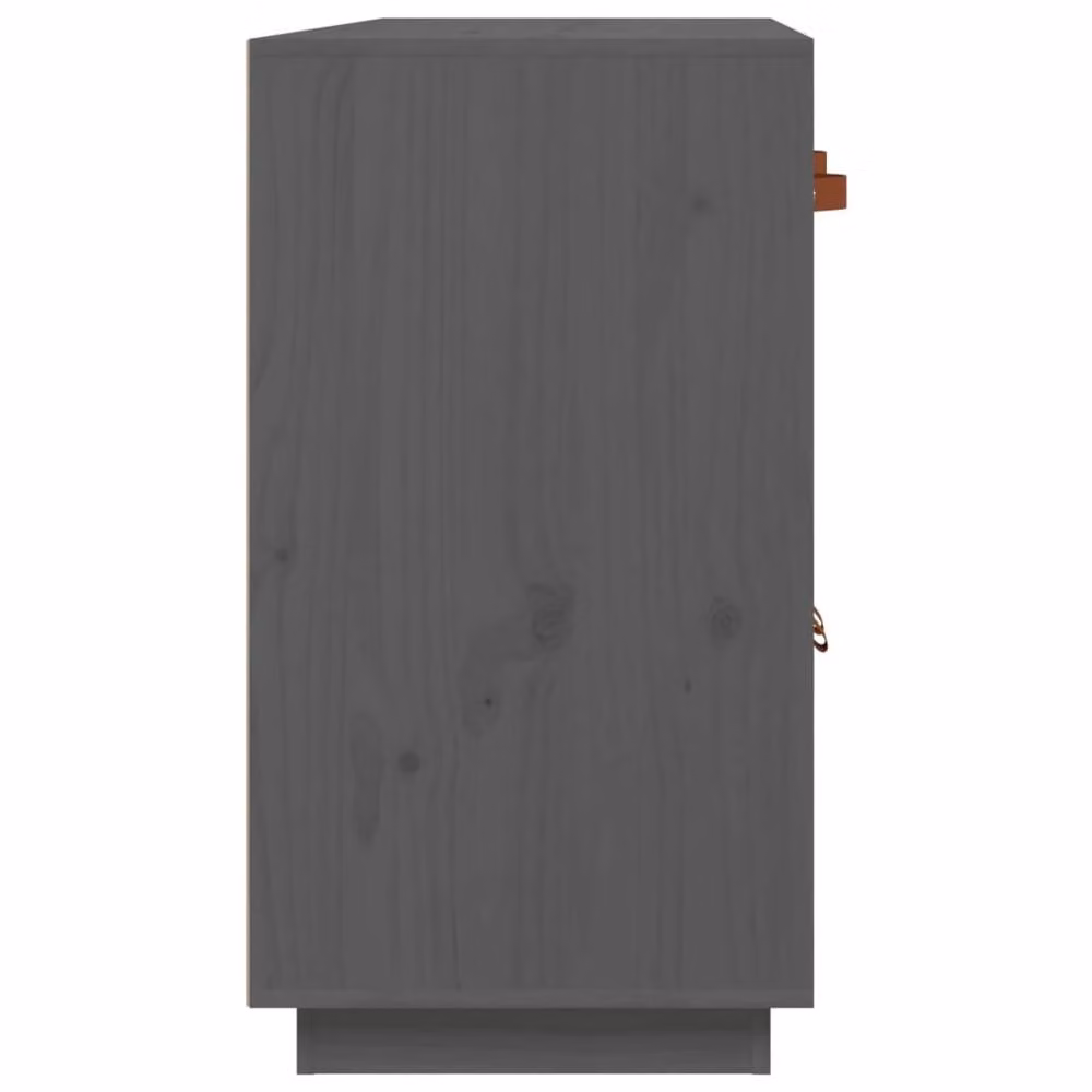 Berkfield Home Grey Solid Wood Pine Sideboard, W/D/H: 98.5 x 40 x 75 cm – 4