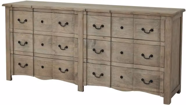 KDMK Copgrove Collection 6 Drawer Chest in Brown and Black
