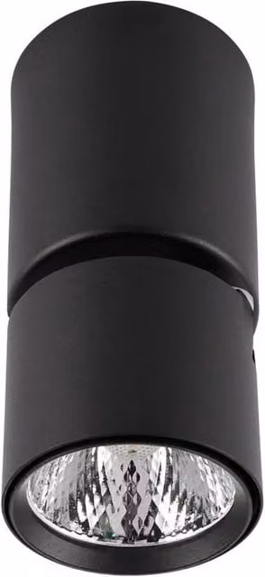 Netlighting Boniva Modern Surface Mounted LED Downlight, 3000K Warm White, Black