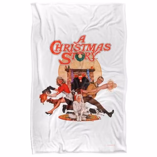 Warner Bros. A Christmas Story Poster Super Soft Fleece Throw Blanket, Multicolour, W: 91 cm, D: 147 cm – 1