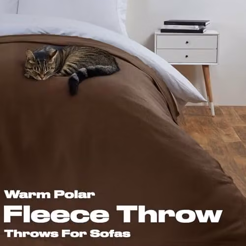 Dreamscene Brown Fleece Throw Blanket, W/D/H: 200 x 240 cm – 2