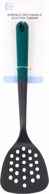 My Kitchen Emerald Geo Nylon Slotted Turner in Green