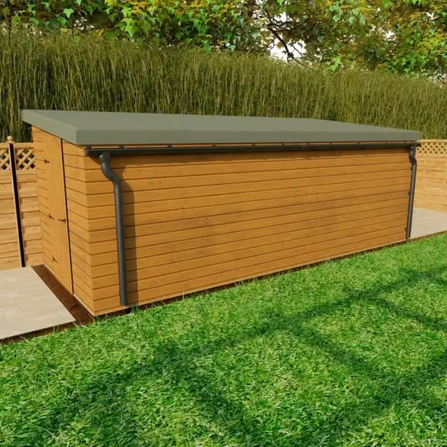 Galeco Steel Gutter Standard Shed Pack for Pent Style Roofs in Graphite Grey