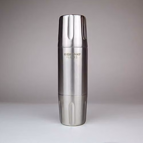 High Camp Firelight Stainless Steel Flask, Silver, 750 ml – 1