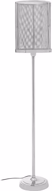 Fifty Five South Orsina Industrial Style Silver Metal Floor Lamp with Cylindrical Diffuser