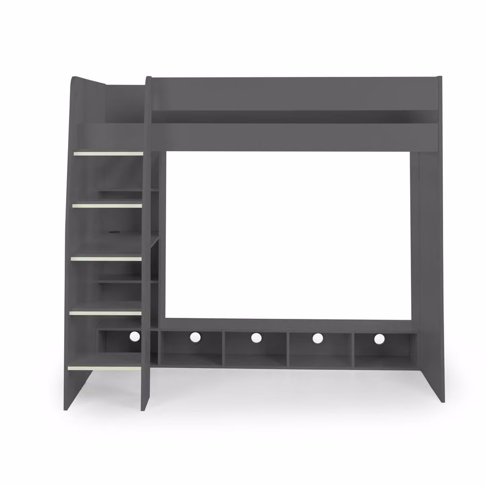 Cheshire Indigo Single Gaming Bed with Desk in Anthracite, W/D/H: 90 x 200 cm – 3