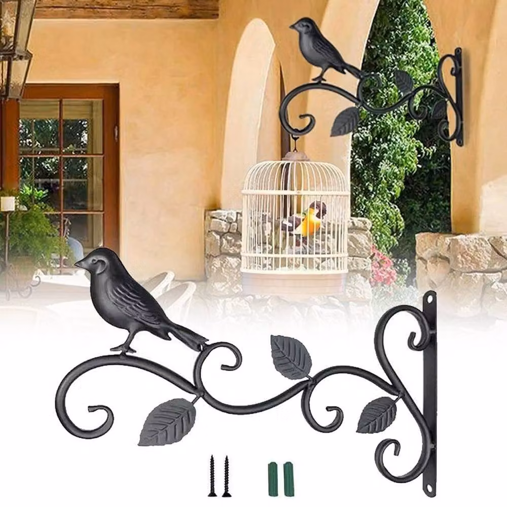 SPETLEK Decorative Metal Hanging Basket Brackets in Black – 3