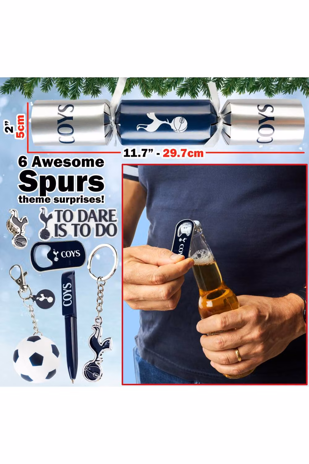 Get Trend Tottenham Hotspur Football Christmas Crackers, Pack of 6, Multicolour – 7