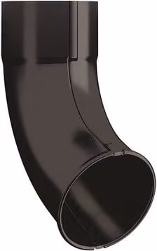Lindab Galvanised Steel Downpipe Shoe, 87mm, Black
