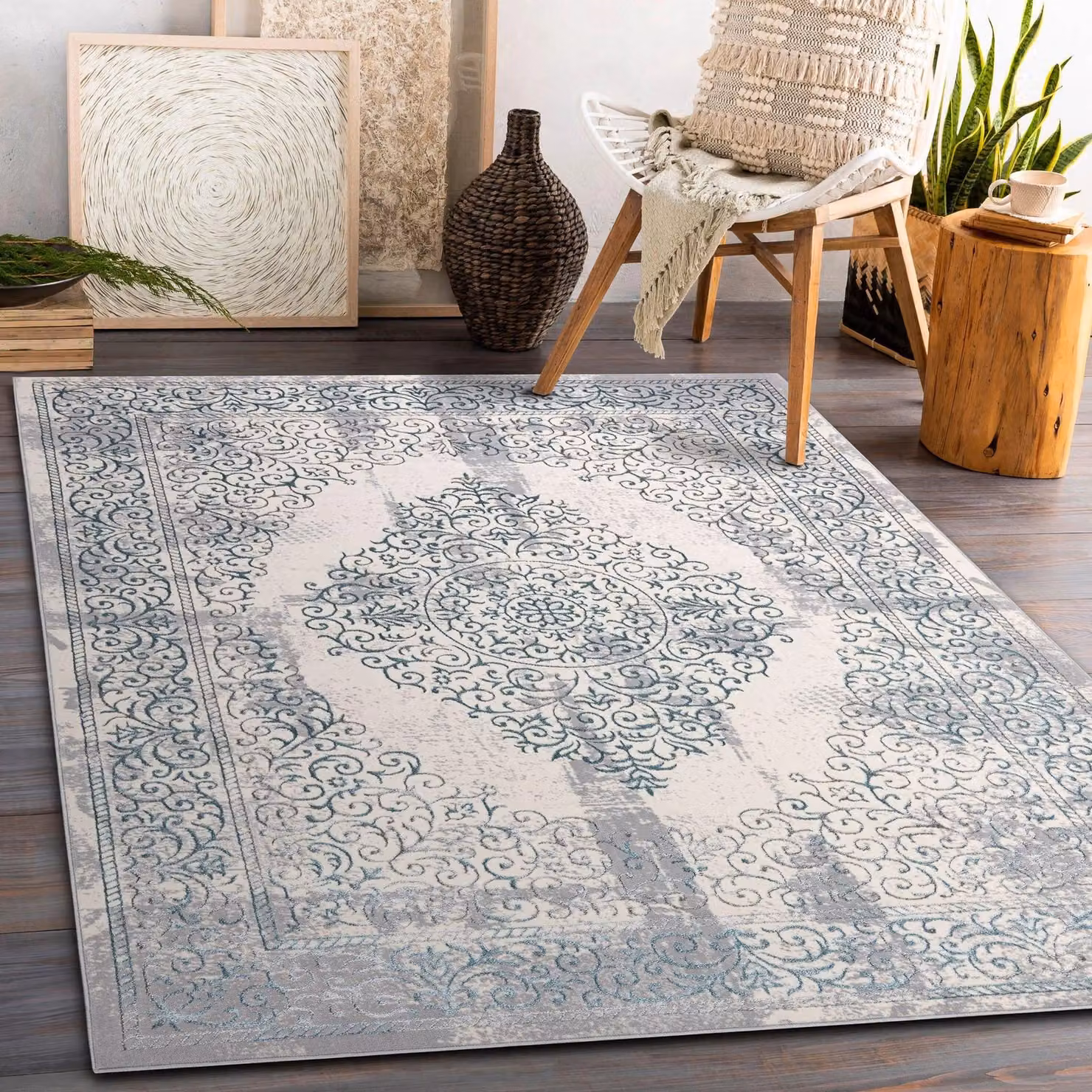 RugsX Core Grey Oriental Vintage Rug, W: 120 cm, L: 170 cm – 2