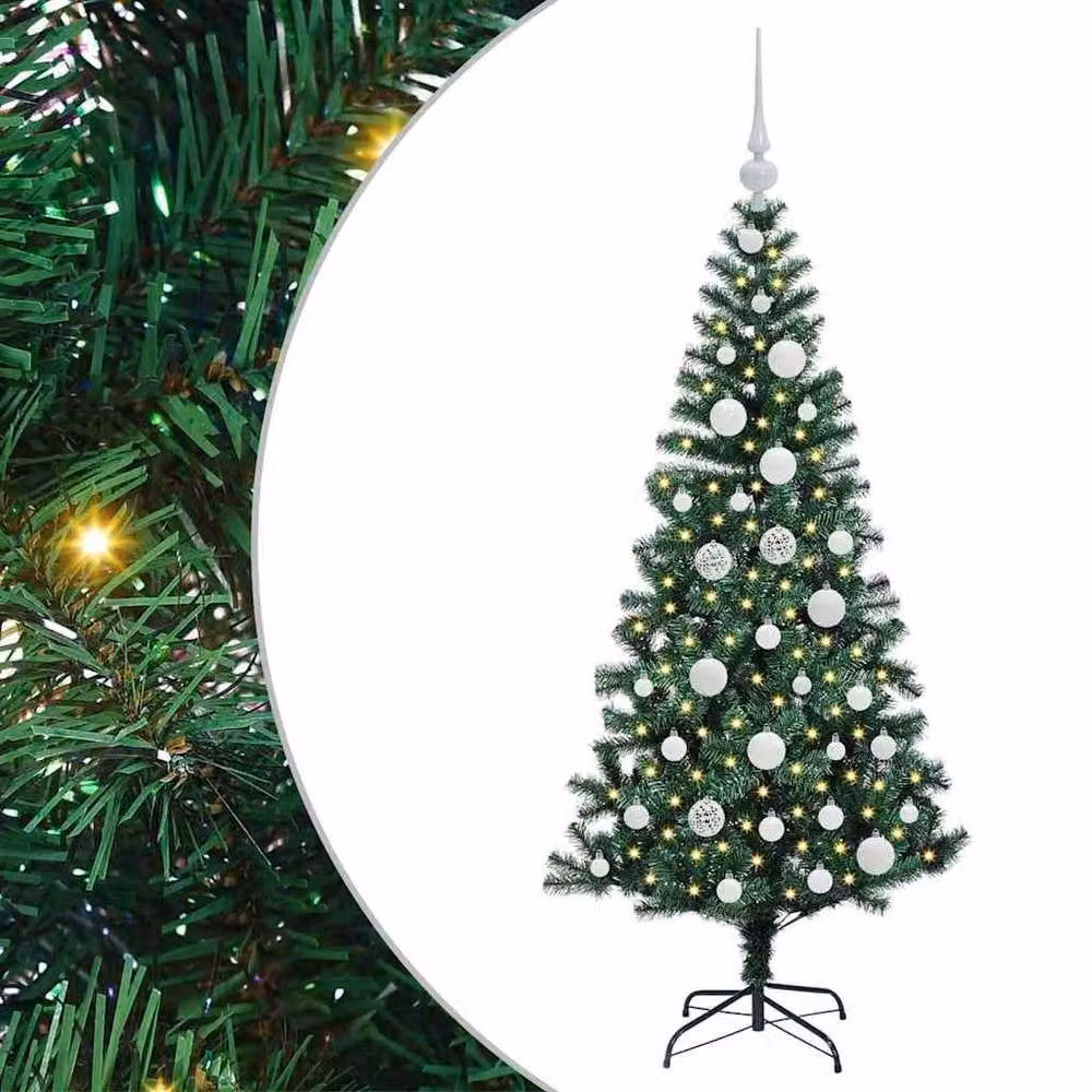 Berkfield Home Elegant Pre-lit Artificial Christmas Tree, Green, Height: 120 cm – 3