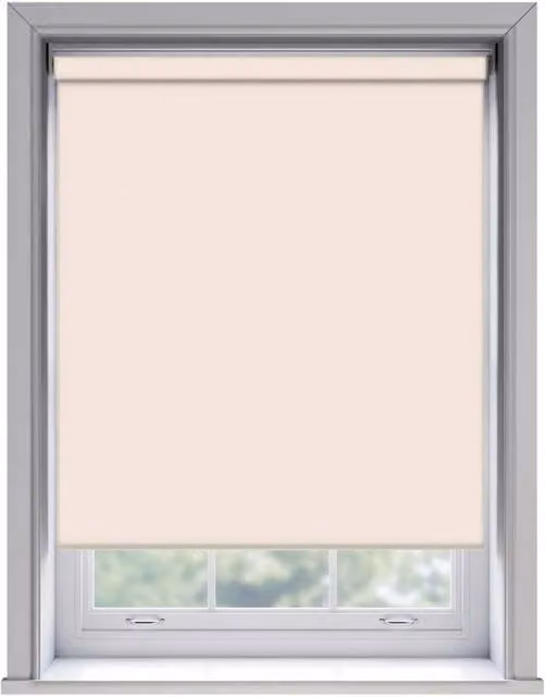NewEdgeBlinds No Drill Thermal Blackout Roller Blind, Pink, W: 130 cm, H: 170 cm
