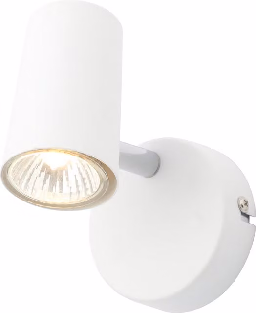 Litecraft Chobham Adjustable Cylinder Spotlight Wall Light in White