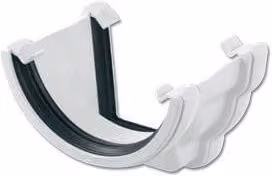 FloPlast White PVC Half Round to PVC Ogee Left Hand Gutter Adaptor