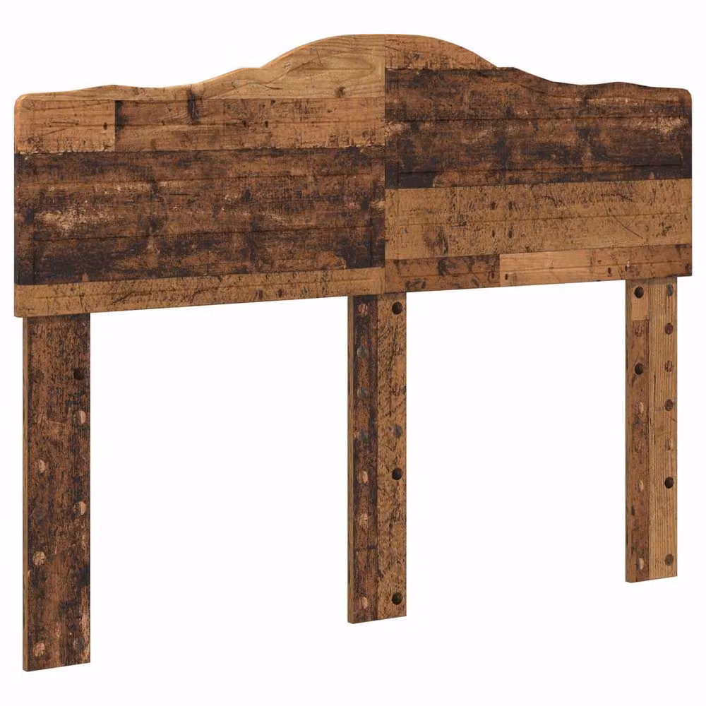 Berkfield Home Bed Frame with Headboard in Old Wood Brown, W/D/H: 120 x 190 cm – 3