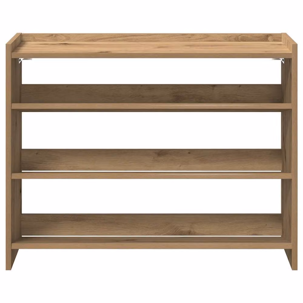 Berkfield Home Artisan Oak Shoe Rack in Brown, W/D/H: 80 x 25 x 62 cm – 4