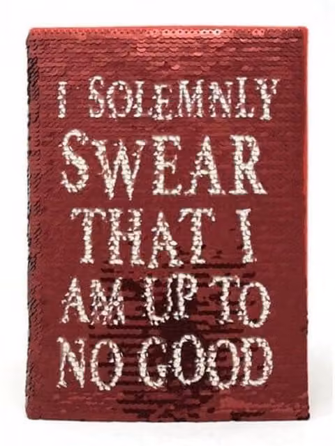 Harry Potter Premium Sequin Flip A5 Hardcover Notebook in Red and White