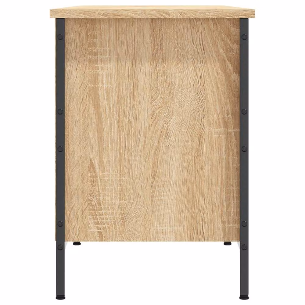 Berkfield Home Shoe Cabinet in Sonoma Oak, Brown, W/D/H: 131 x 35 x 50 cm – 4