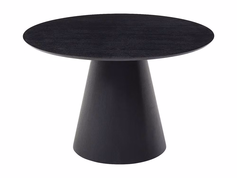 Vente-unique Antaliza Round 4-Seater Dining Table in Black Ash Veneer, Diameter: 120 cm, Height: 75 cm – 2