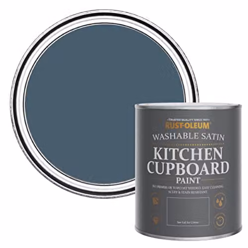 Rust-Oleum Blue Scrubbable Kitchen Cupboard Paint in Satin Finish, 0.75 l – 1
