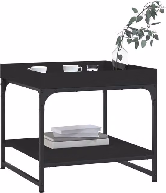 Berkfield Home Black Decorative Coffee Table, W/D/H: 49.5 x 49.5 x 45 cm – 1