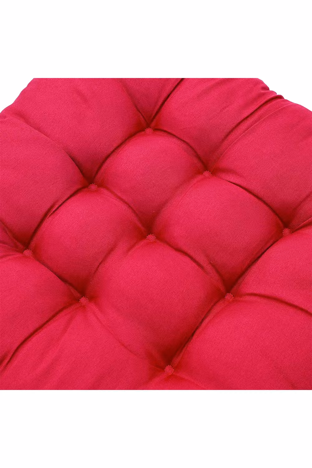 Living and Home 4-Piece Set of Rose Red Soft Square Seat Pads with Ties, W/D: 40 x 40 cm – 4