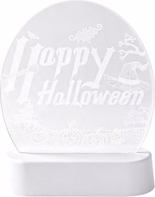 Living and Home Halloween LED Night Light in Transparent and Warm White