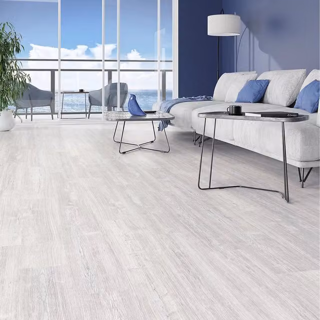 FloorLabs Oak Effect Wood Look Laminate Plank Flooring in White