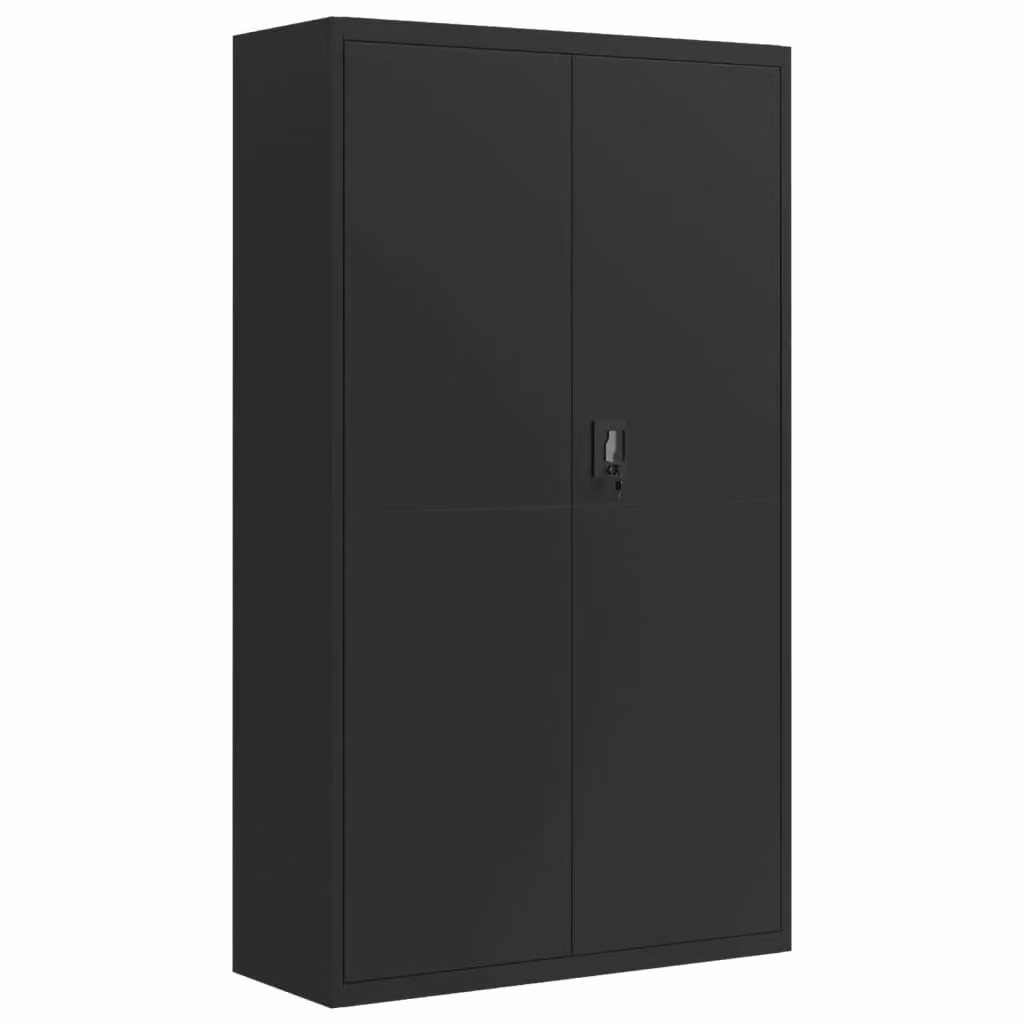 Berkfield Home Black Steel File Cabinet with Adjustable Shelves and Lock, W/D/H: 105 x 40 x 180 cm – 2