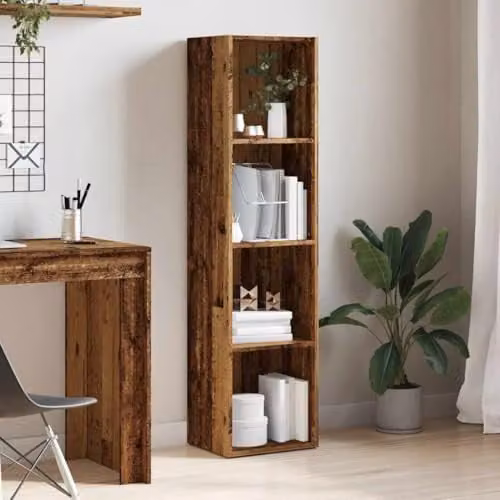 vidaXL Book Cabinet in Old Wood Brown, Engineered Wood, W/D/H: 30 x 36 x 143 cm – 2
