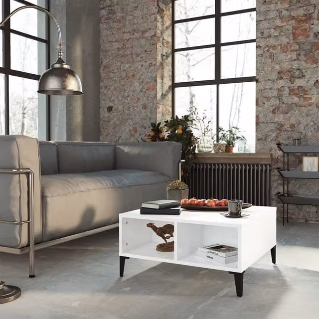 Berkfield Home Modern Square Coffee Table in High Gloss White, W/D/H: 60 x 60 x 30 cm – 1